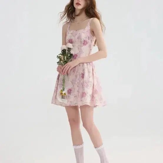 [BUNJANG] Sintden Floral Summer Mini Dress / S사이즈) 신스덴 썸머 플레르 미니원피스 플로럴여름나시원피스 러블리휴양지