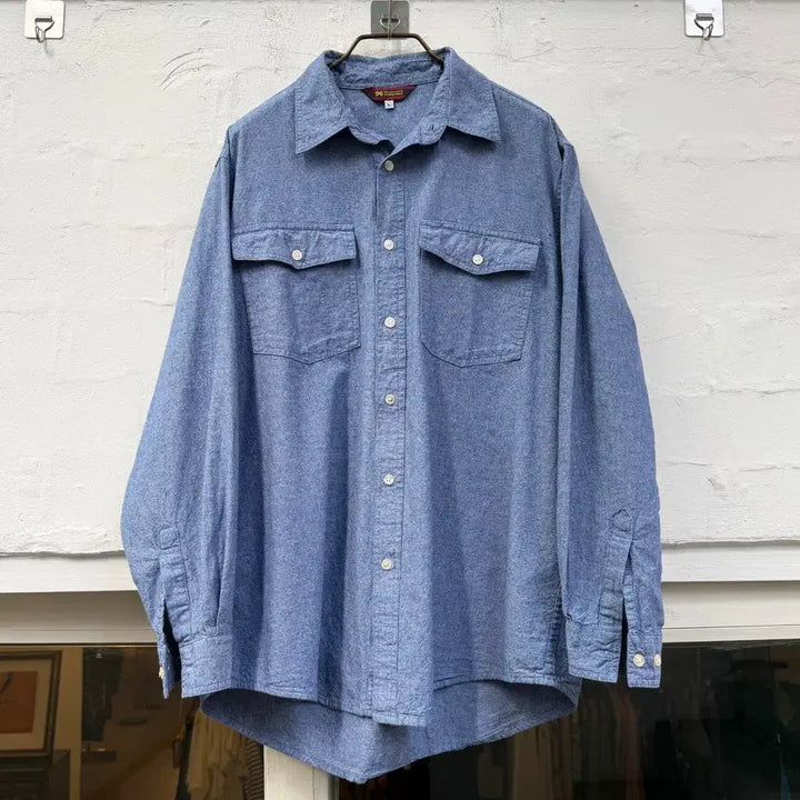 [BUNJANG] 96 Dungaree Vintage Chambray Work Shirt (L) / 96 Dungaree 빈티지 샴브레이 워크셔츠 L