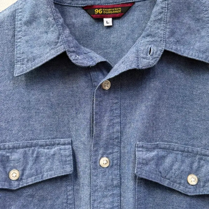 [BUNJANG] 96 Dungaree Vintage Chambray Work Shirt (L) / 96 Dungaree 빈티지 샴브레이 워크셔츠 L