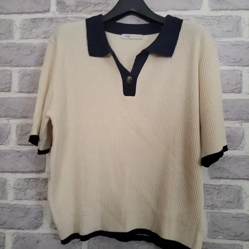 [BUNJANG] Trend Collection Short Sleeve Collar Knit / 트렌드컬렉션 반팔카라니트/알뜰한여우