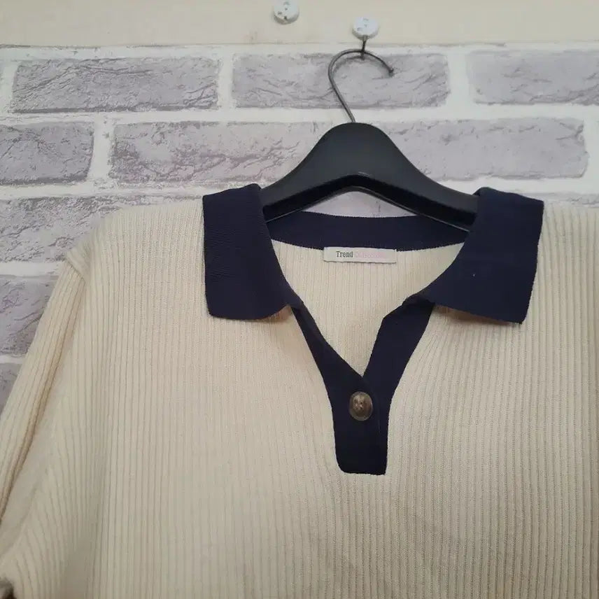 [BUNJANG] Trend Collection Short Sleeve Collar Knit / 트렌드컬렉션 반팔카라니트/알뜰한여우