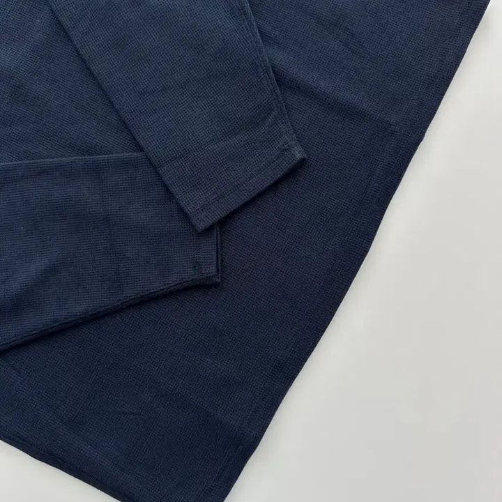 [BUNJANG] Tommy Hilfiger Waffle Henley Long Sleeve XL Navy / 타미힐피거 와플 헨리넥 롱슬리브