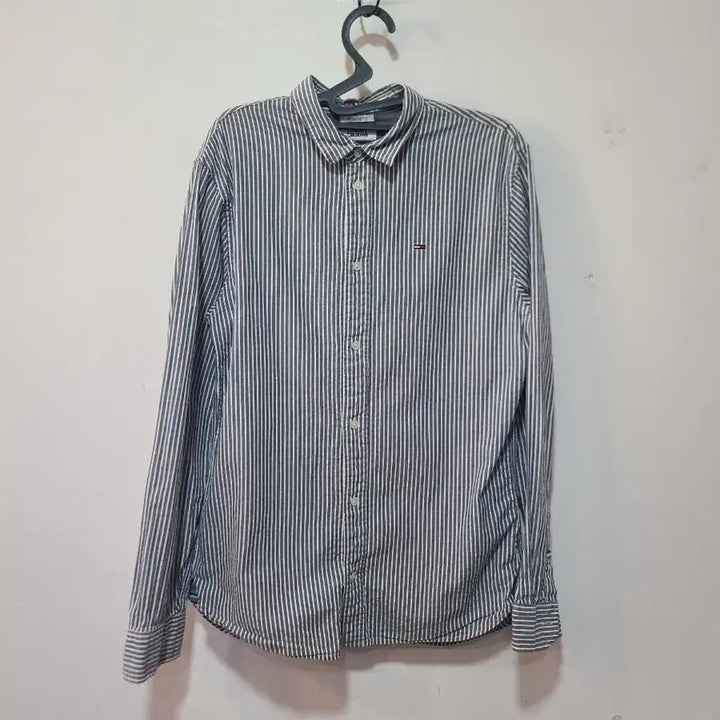 [BUNJANG] Tommy Hilfiger Striped Long-Sleeve Shirt / 타미힐피거 스트라이프 긴팔 셔츠
