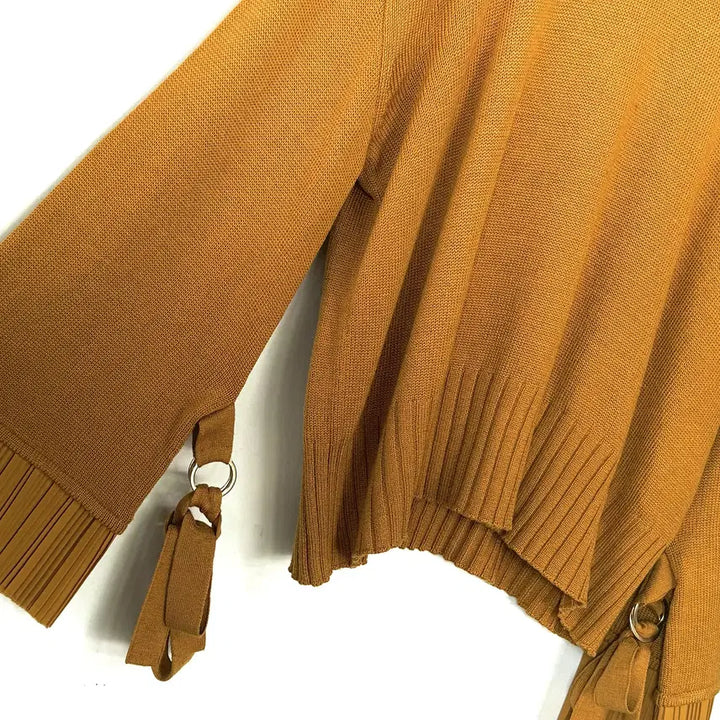 [BUNJANG] Mother of Pearl Layered Sleeve Knit Top / 마더오브펄 레이어 슬리브 니트 탑