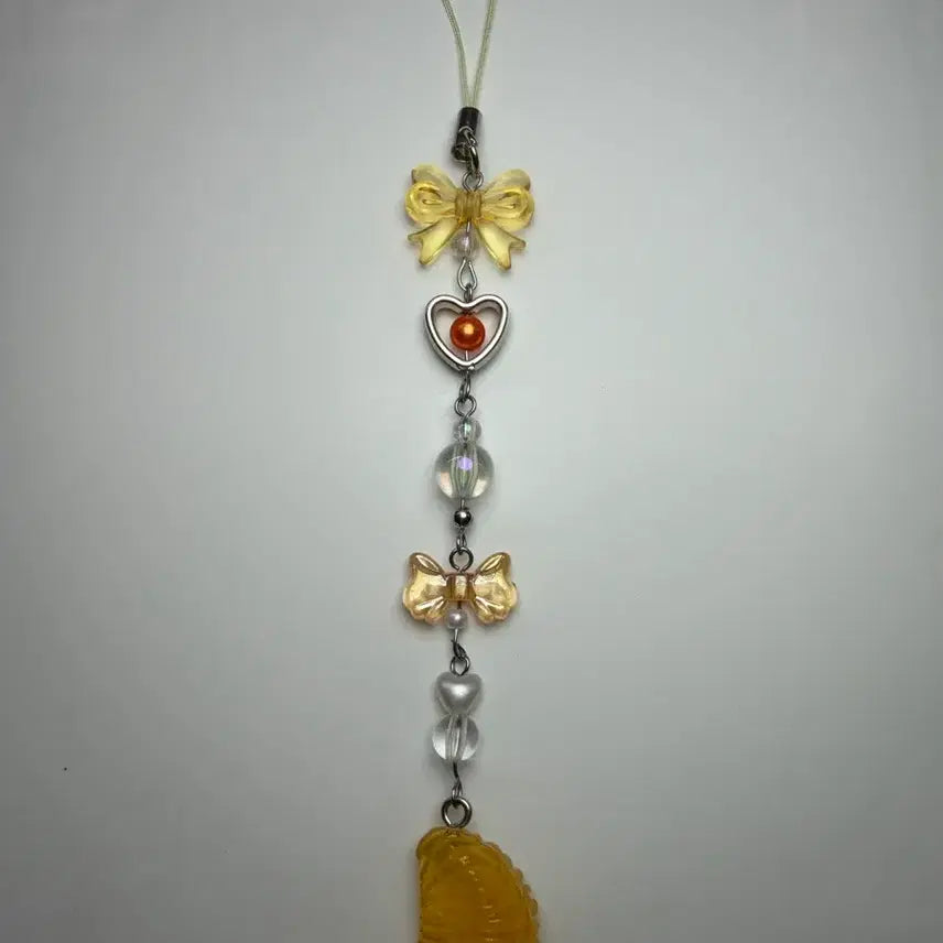 [BUNJANG] Handmade Tangerine Beaded Keychain / 귤 비즈키링