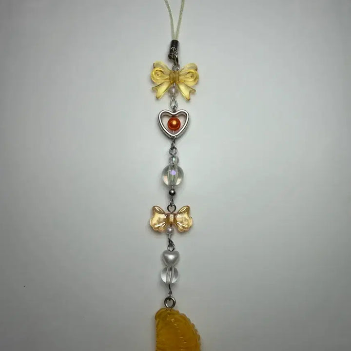 [BUNJANG] Handmade Tangerine Beaded Keychain / 귤 비즈키링