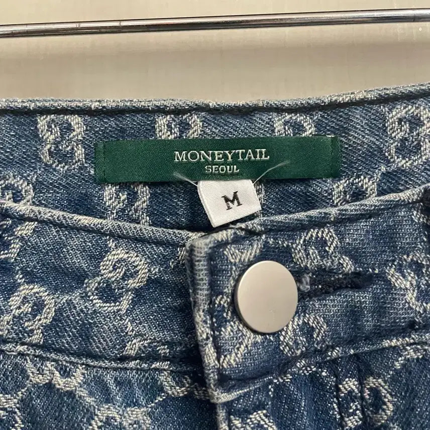 [BUNJANG] Moneytail GG Pattern Denim Pants (M Size) / 머니테일 GG 패턴 데님 팬츠 M사이즈