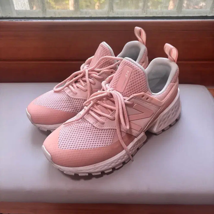 [BUNJANG] New Balance 574 Sport Sneakers (Pink) / (240)뉴발란스 574 스포츠 핑크
