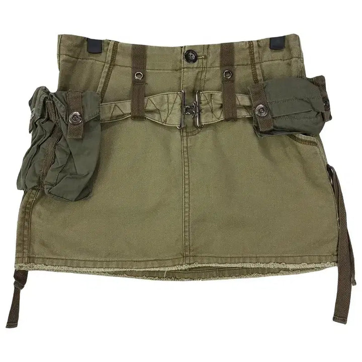 [BUNJANG] Japanese Vintage Y2K Low-Rise Processed Mini Skirt / 일본빈티지 Y2K 로우라이즈 빈티지 가공 미니스커트 M20475