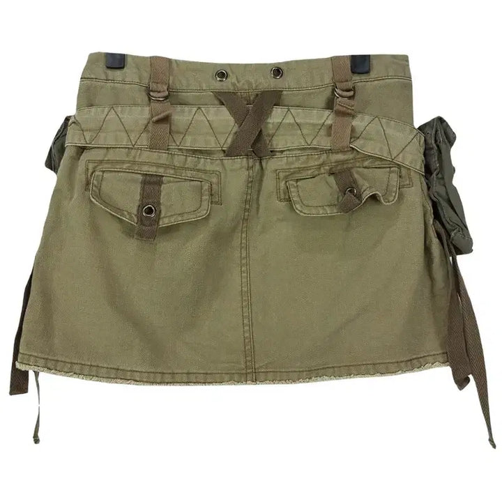 [BUNJANG] Japanese Vintage Y2K Low-Rise Processed Mini Skirt / 일본빈티지 Y2K 로우라이즈 빈티지 가공 미니스커트 M20475