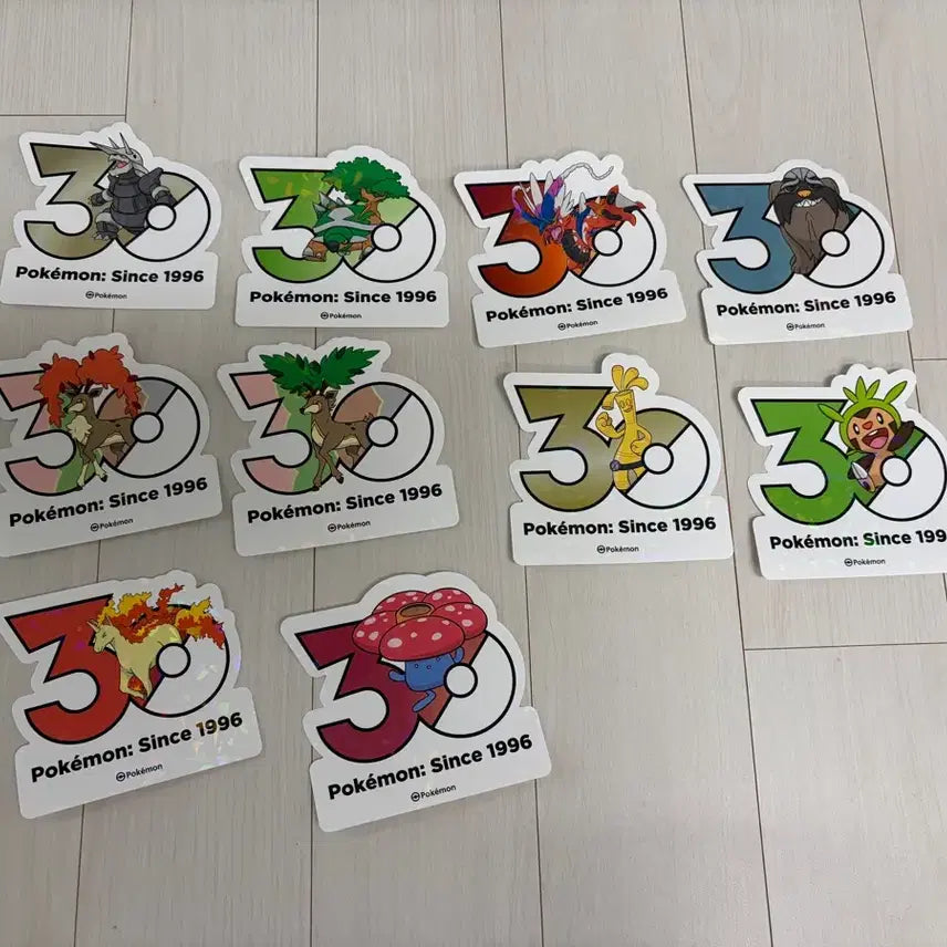 [BUNJANG] Pokemon 30th Anniversary Sticker / 포켓몬 30주년 스티커 각 만원