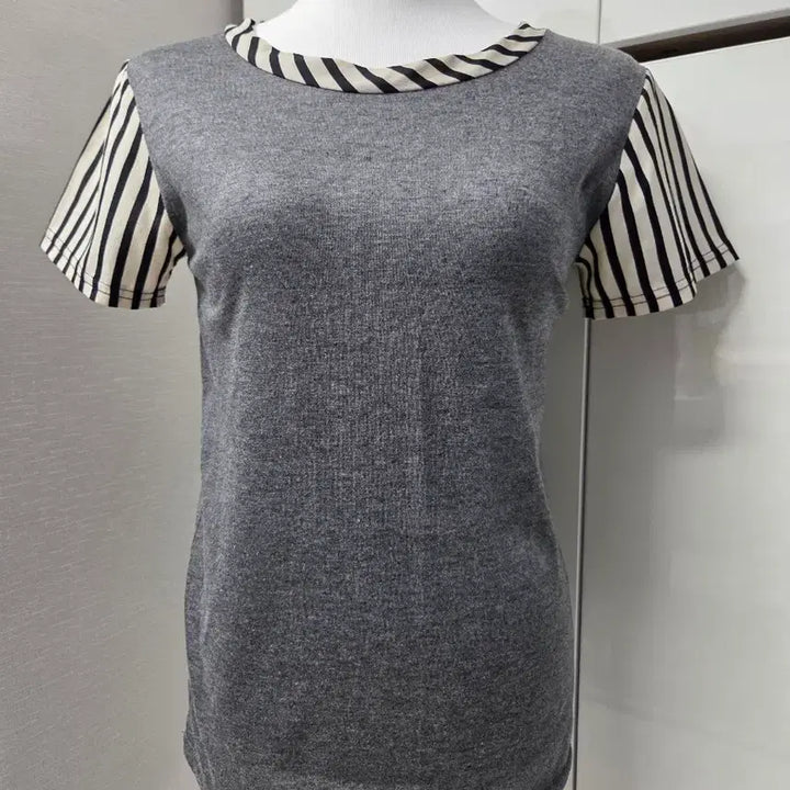 [BUNJANG] Striped Short Sleeve T-Shirt / (새상품)스트라이프 반팔 티셔츠
