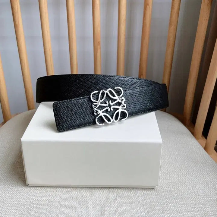 [BUNJANG] Loewe Signature Logo Engraved Leather Belt / 로에베 벨트 너비 4cm / 사이즈 95cm / 허리 81~85cm 착용