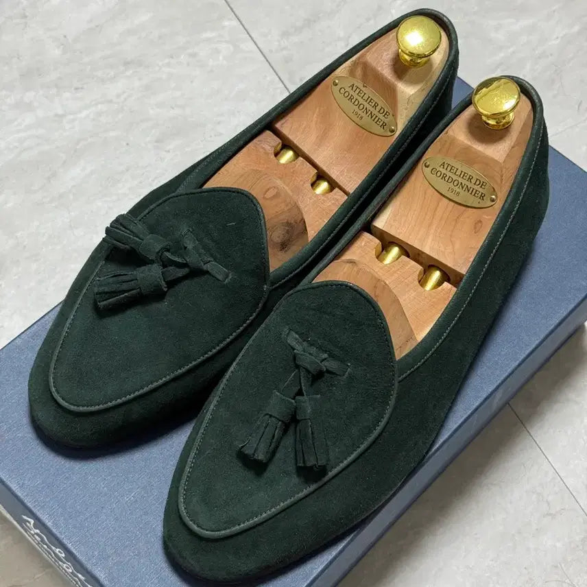 [BUNJANG] DE PIEDE Green Suede Belgian Loafers 270 / (새상품)DE PIEDE 그린 스웨이드 벨지안 로퍼 270
