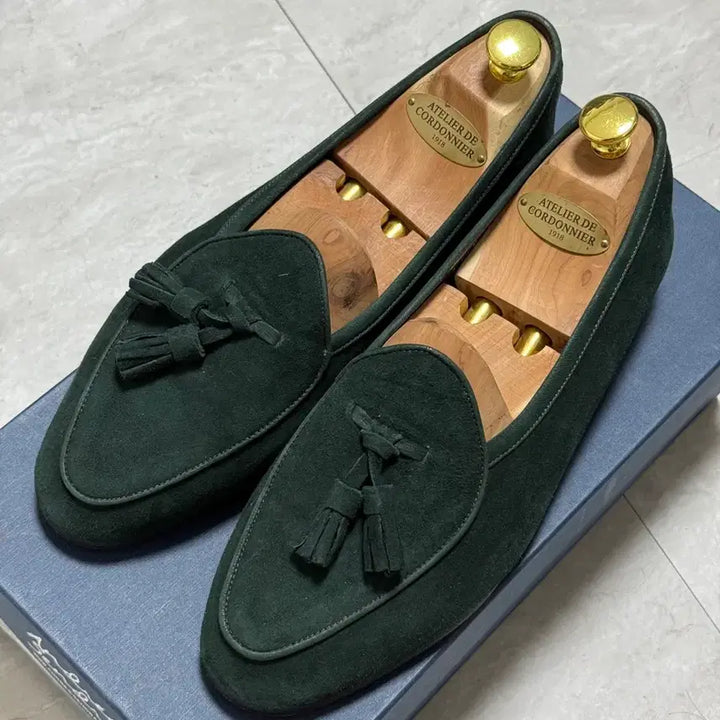 [BUNJANG] DE PIEDE Green Suede Belgian Loafers 270 / (새상품)DE PIEDE 그린 스웨이드 벨지안 로퍼 270