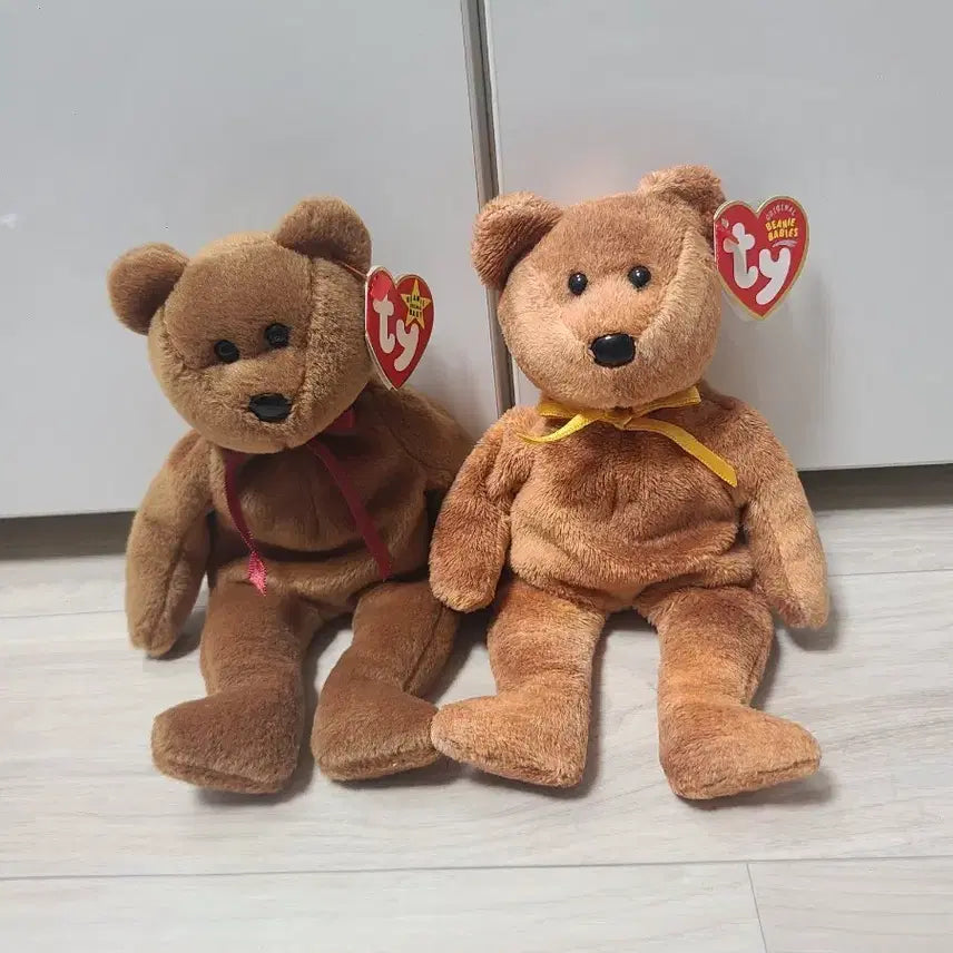 [BUNJANG] Ty Beanie Baby Brown Bear Plush Set / Ty Beanie Baby 갈색 곰 인형 2개 세트로 판매합니다.