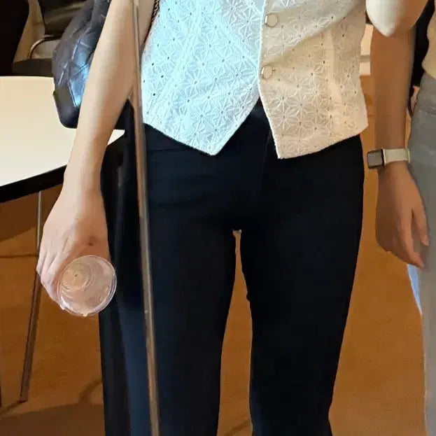 [BUNJANG] Capri Pants 7/8 Length with Elastic Waistband / 밴딩있는 카프리팬츠 7부 (착샷 o )