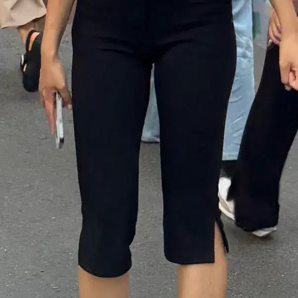 [BUNJANG] Capri Pants 7/8 Length with Elastic Waistband / 밴딩있는 카프리팬츠 7부 (착샷 o )