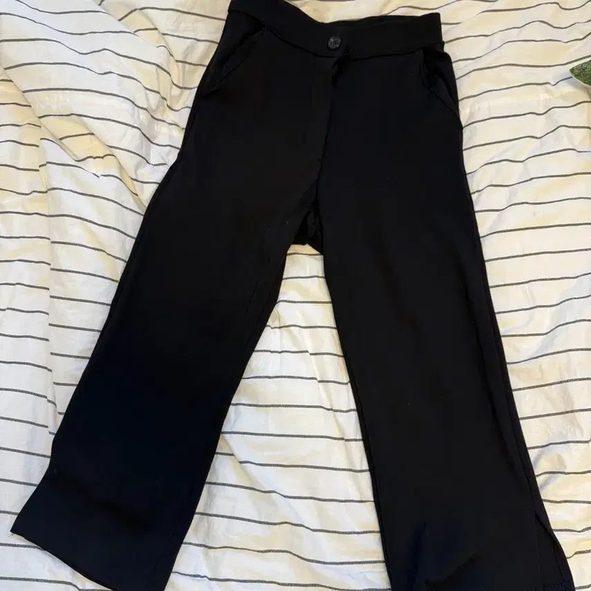 [BUNJANG] Capri Pants 7/8 Length with Elastic Waistband / 밴딩있는 카프리팬츠 7부 (착샷 o )
