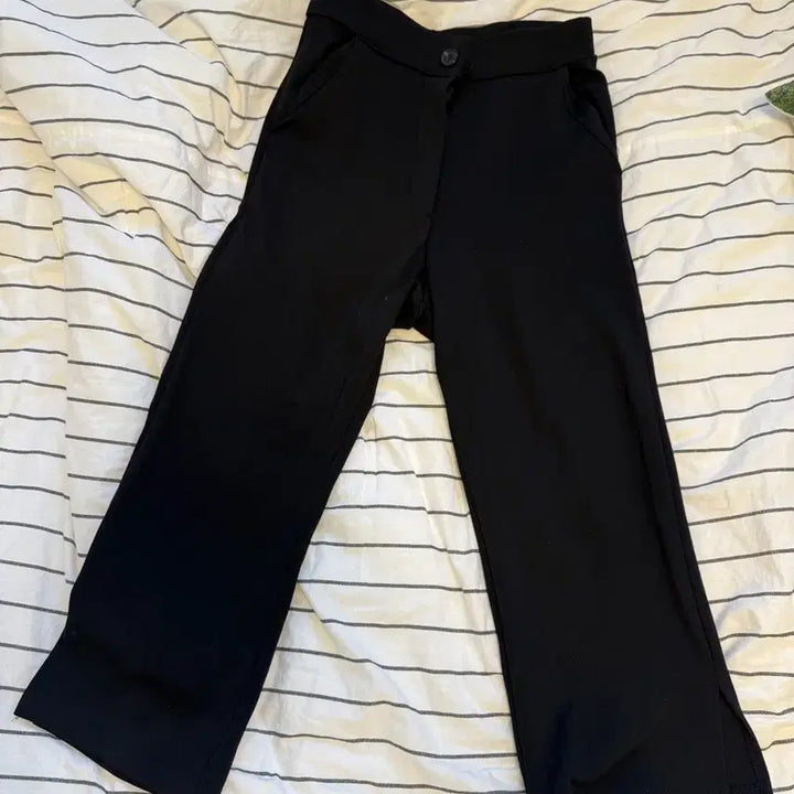 [BUNJANG] Capri Pants 7/8 Length with Elastic Waistband / 밴딩있는 카프리팬츠 7부 (착샷 o )