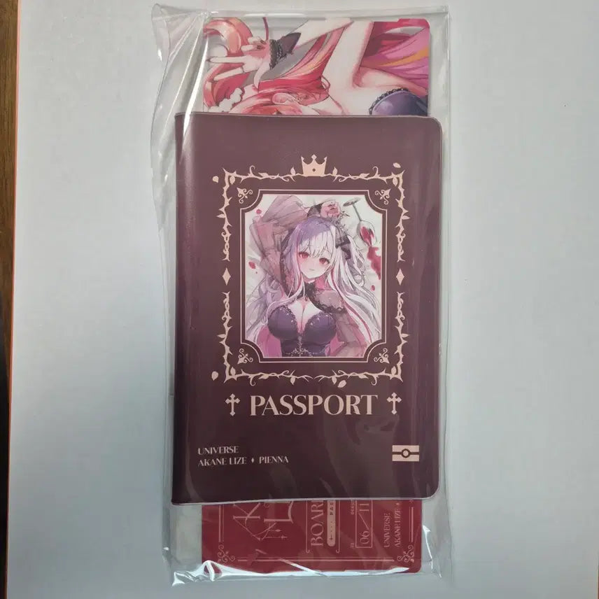 [BUNJANG] Stellive Reine Birthday Passport Case &amp; Boarding Pass / 스텔라이브 리제 생일 여권케이스&amp;보딩 패스