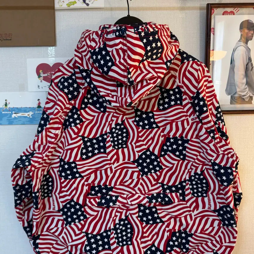 [BUNJANG] Supreme Raglan Flag Coat Jacket (M) / (M) 슈프림 래글런 코트 자켓 플래그 - 20SS