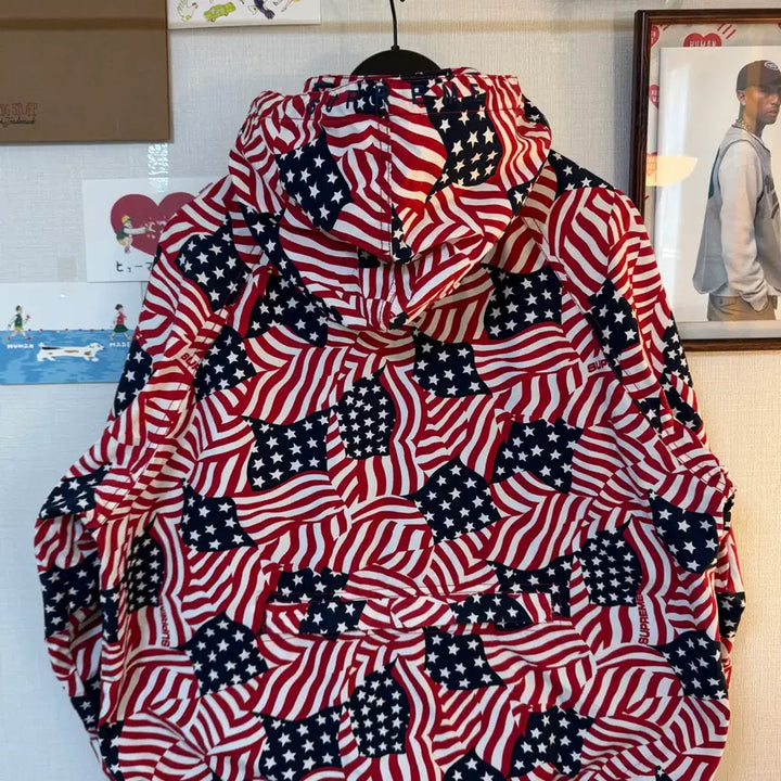 [BUNJANG] Supreme Raglan Flag Coat Jacket (M) / (M) 슈프림 래글런 코트 자켓 플래그 - 20SS