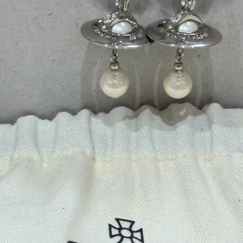 [BUNJANG] Vivienne Westwood Saturn Pearl Earrings / 비비안 웨스트우드 새턴 진주 귀걸이