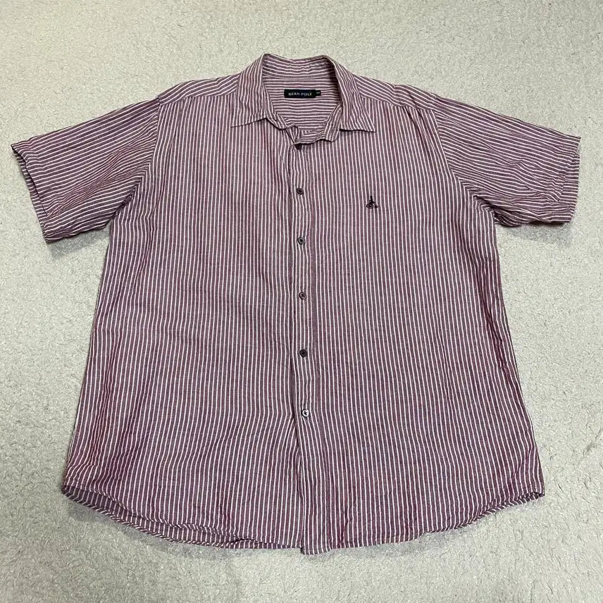 [BUNJANG] Beanpole Striped Short-Sleeve Shirt 100 / 빈폴 반팔 스트라이프 셔츠 100