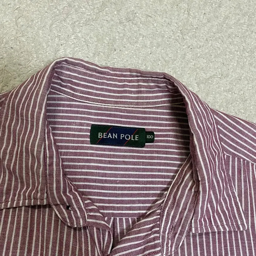[BUNJANG] Beanpole Striped Short-Sleeve Shirt 100 / 빈폴 반팔 스트라이프 셔츠 100