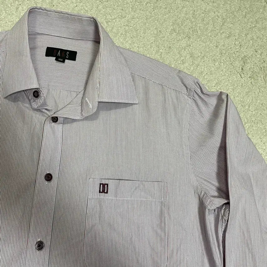 [BUNJANG] DAKS Striped Long-Sleeve Shirt / DAKS 닥스 스트라이프 긴팔 셔츠 100