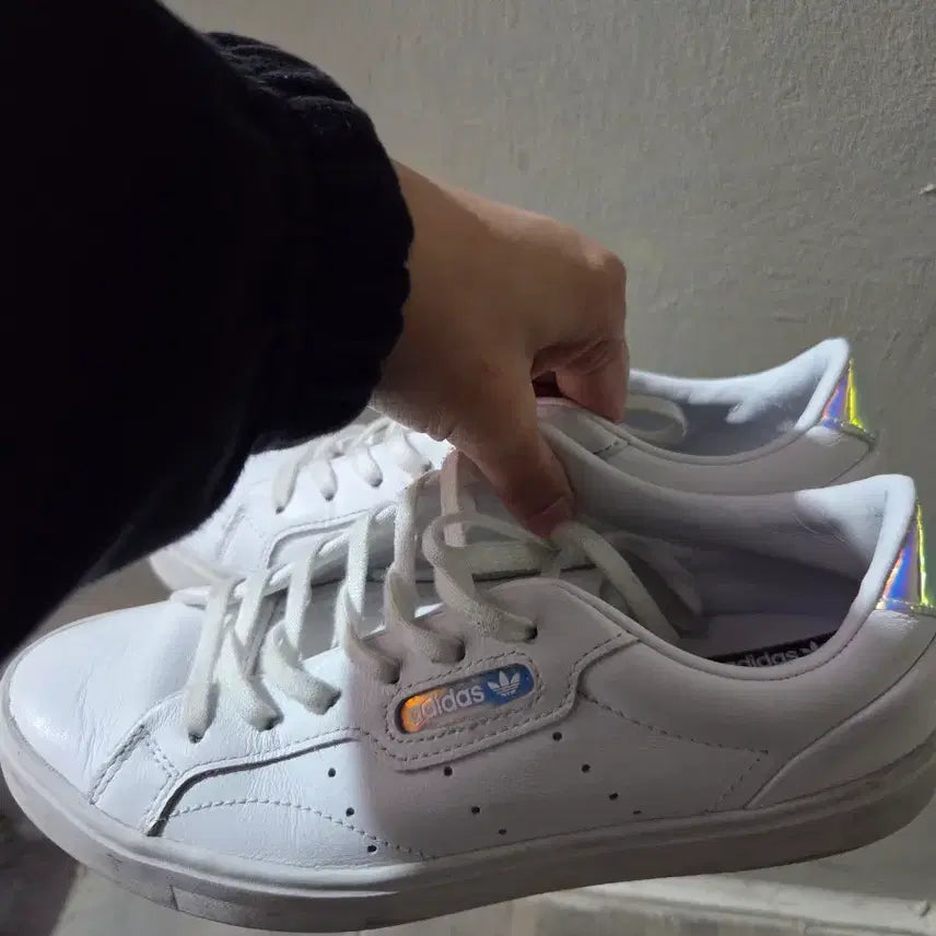 [BUNJANG] Adidas Sleek White Sneakers / 아디다스 Sleek 흰색 스니커즈