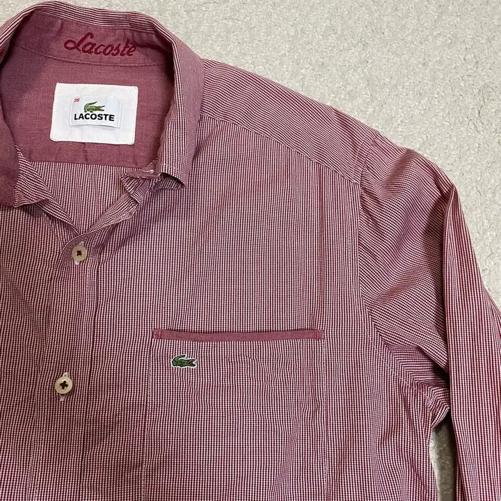 [BUNJANG] Lacoste Striped Long Sleeve Shirt Size 38 / 라코스테 스트라이프 긴팔 셔츠 38