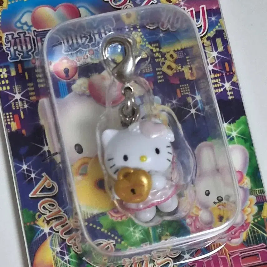 [BUNJANG] Kitty Strap Venus Bridge Keychain / 키티스트랩 비너스 브릿지 키링 고베 천사 요정 자물쇠 하트 핑크