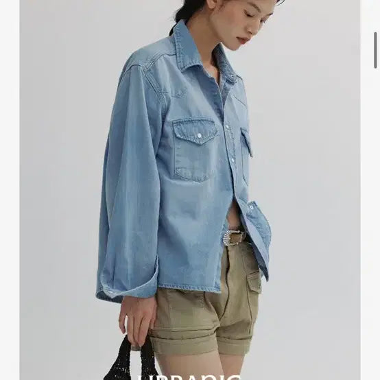[BUNJANG] Urbanic30 Western Denim Shirt / 얼바닉30 웨스턴 데님 셔츠 Western Denim Shirt