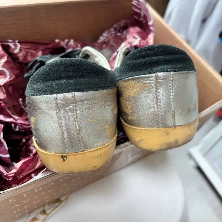 [BUNJANG] Golden Goose Silver Black Sneakers / 골든구스 실버 블랙 39 250-255
