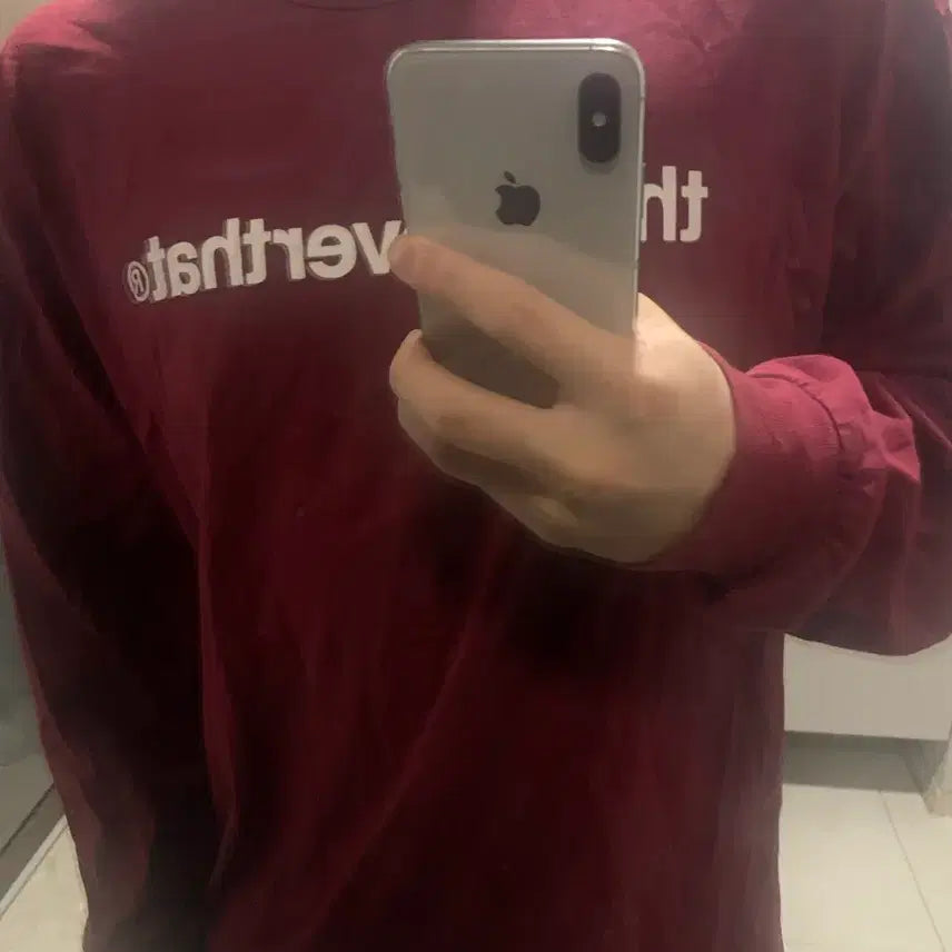 [BUNJANG] thisisneverthat Long Sleeve Burgundy / 디스이즈네버댓 롱슬리브 버건디