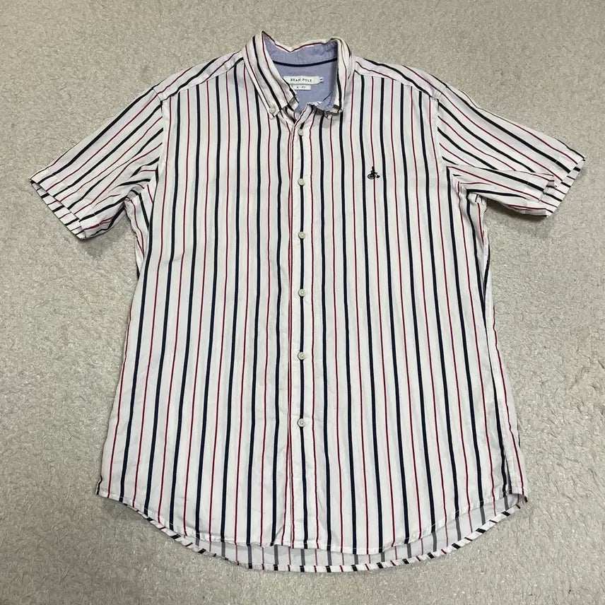 [BUNJANG] Beanpole Striped Short-Sleeve Shirt Size 100 / 빈폴 스트라이프 반팔 셔츠 100