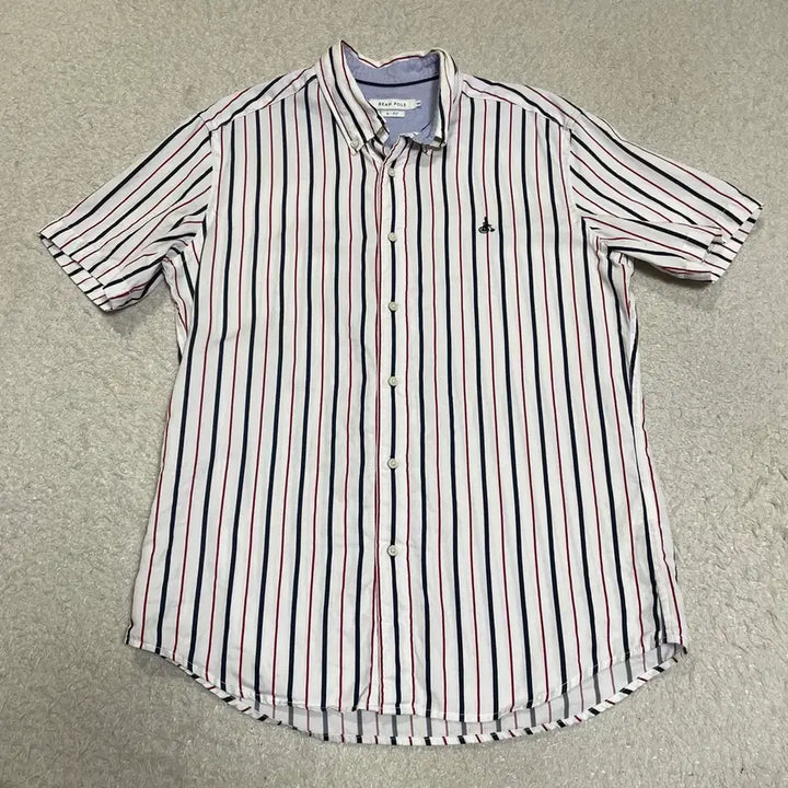 [BUNJANG] Beanpole Striped Short-Sleeve Shirt Size 100 / 빈폴 스트라이프 반팔 셔츠 100
