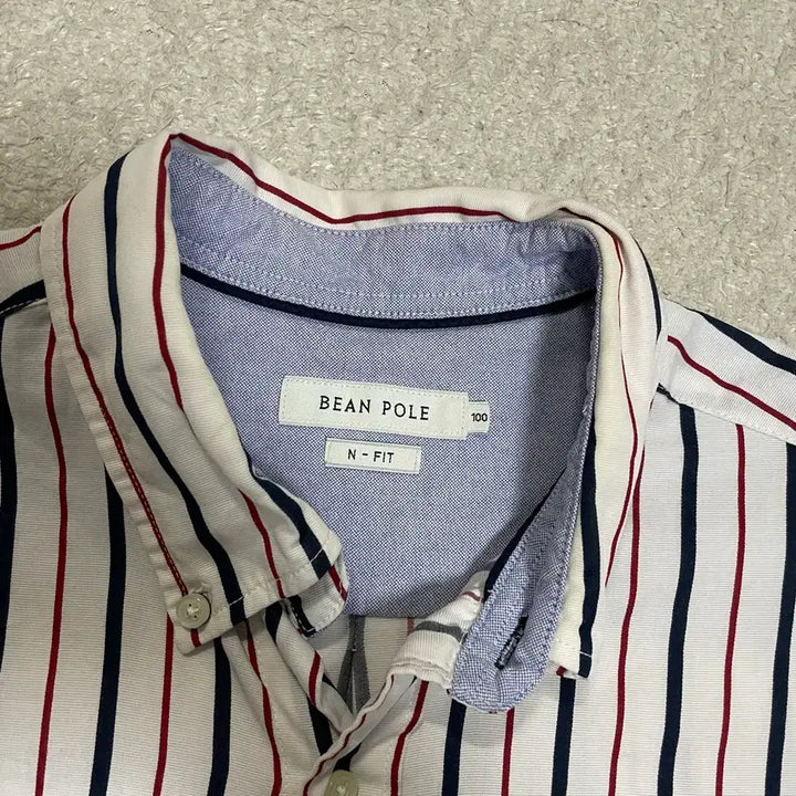 [BUNJANG] Beanpole Striped Short-Sleeve Shirt Size 100 / 빈폴 스트라이프 반팔 셔츠 100