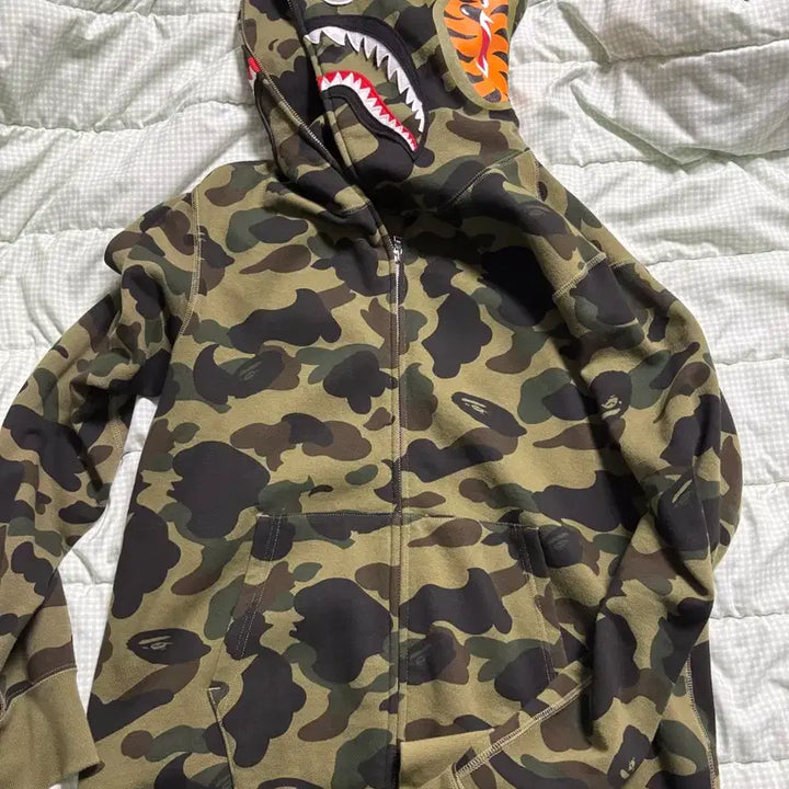 [BUNJANG] BAPE Camo Full-Zip Hoodie Green Camo L / 베이프 카모 후드집업 녹계 [L사이즈]