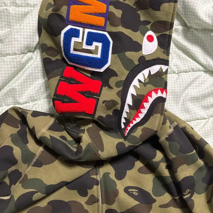 [BUNJANG] BAPE Camo Full-Zip Hoodie Green Camo L / 베이프 카모 후드집업 녹계 [L사이즈]