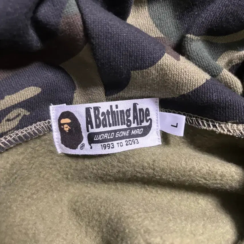 [BUNJANG] BAPE Camo Full-Zip Hoodie Green Camo L / 베이프 카모 후드집업 녹계 [L사이즈]