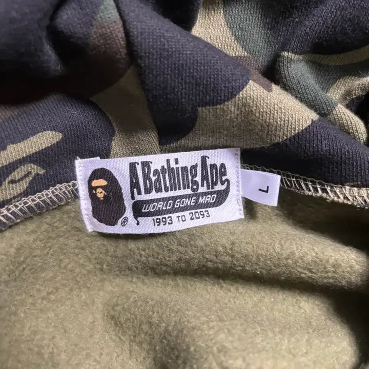 [BUNJANG] BAPE Camo Full-Zip Hoodie Green Camo L / 베이프 카모 후드집업 녹계 [L사이즈]