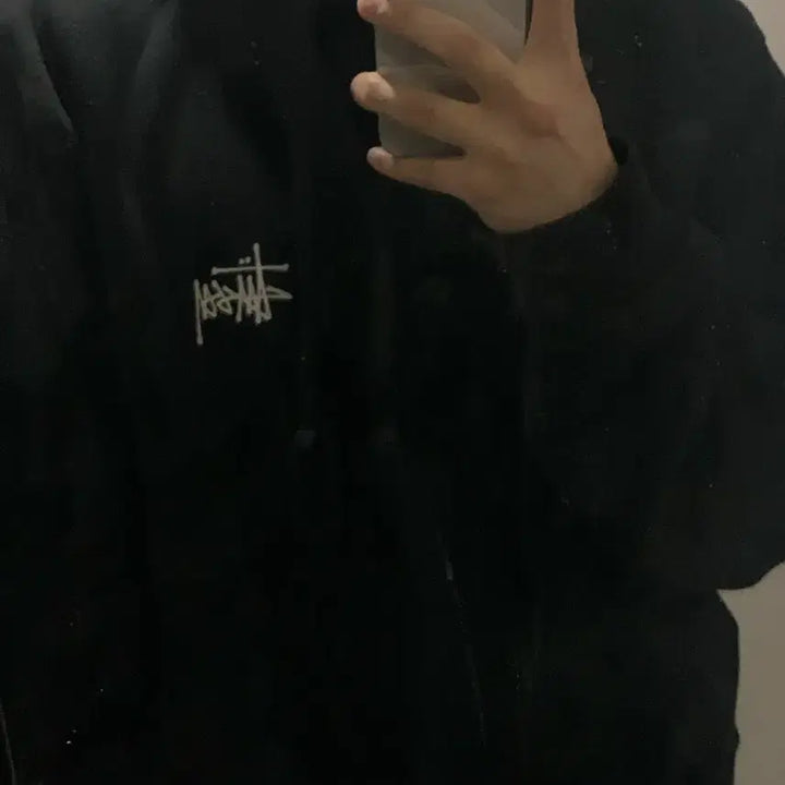 [BUNJANG] Stussy Hooded Sweatshirt Black / 스투시 후드 블랙