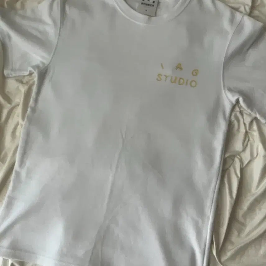 [BUNJANG] IAAH Studio Ottogi S White T-Shirt / 아이앱 스튜디오 오뚜기 S