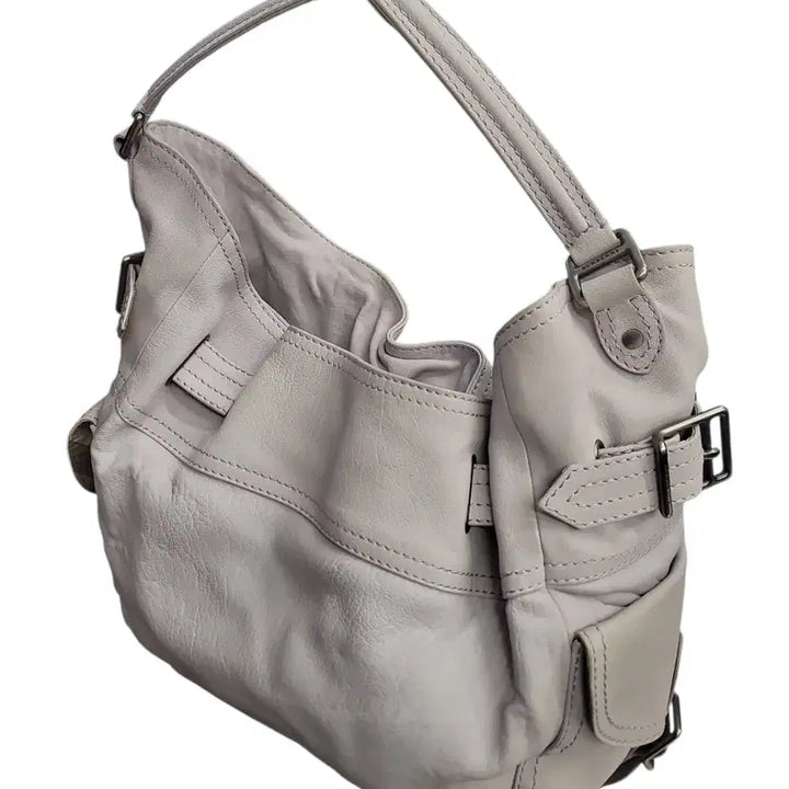 [BUNJANG] Burberry Leather Hobo Shoulder Bag Light Purple / 버버리 레더 호보백 연한 보라색 숄더백