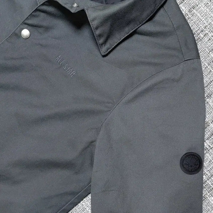[BUNJANG] Converse All Star Big Logo Coach Jacket (Charcoal) / [L] 컨버스 올스타 빅로고 코치 자켓 (차콜)