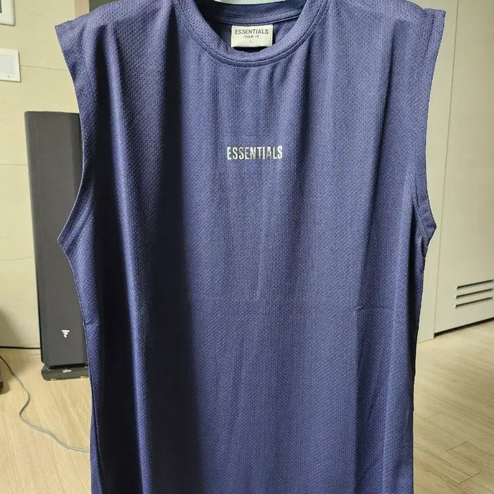 [BUNJANG] Fear of God Essentials Sleeveless T-Shirt Navy/Black / 에센셜 민소매 티셔츠