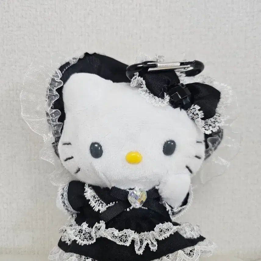 [BUNJANG] Hello Kitty Frill Lolita Lace Maid Keychain / 키티 프릴 로리타 레이스 메이드 마코 키링